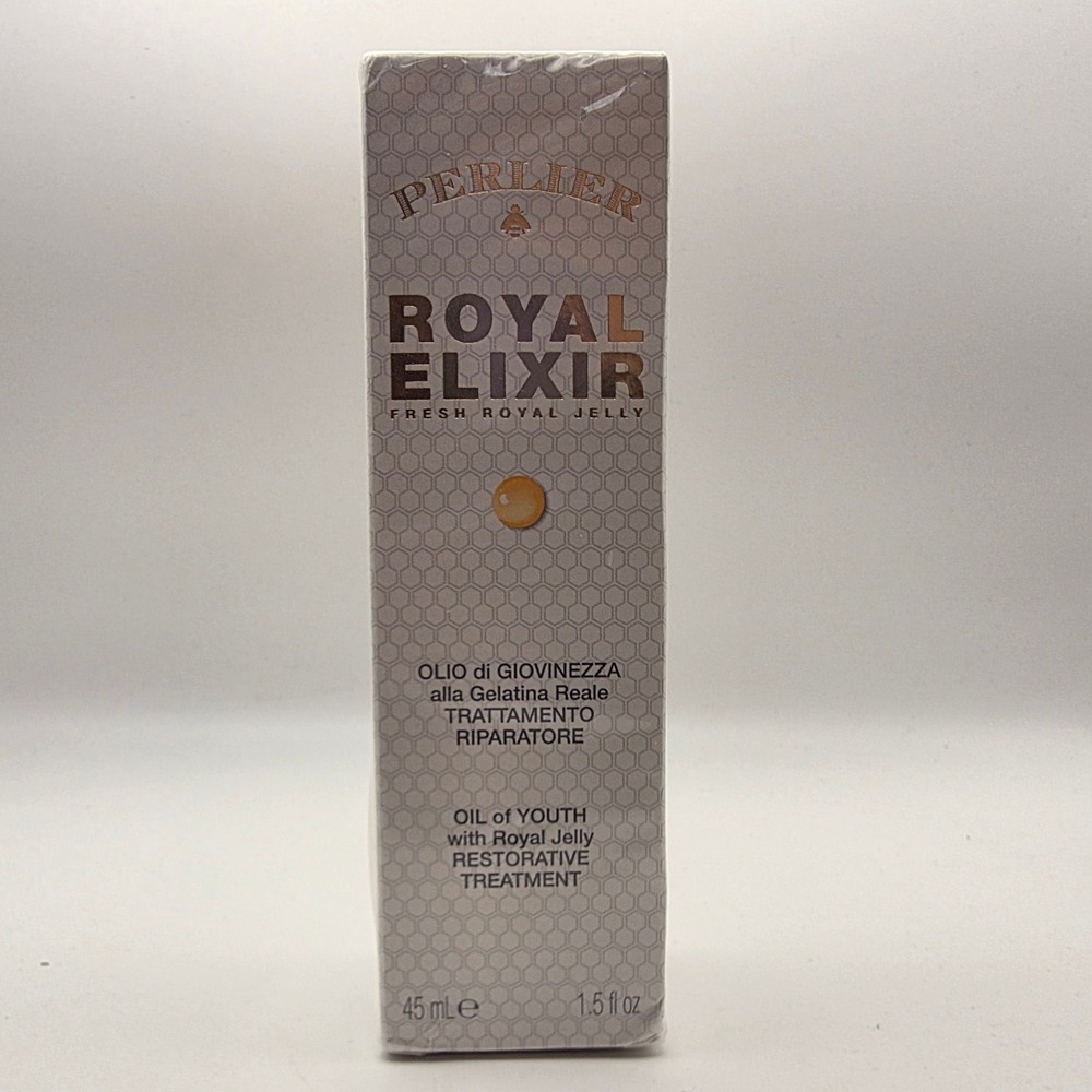 Perlier Royal Elixir Face Oil 1.5oz Gold Oil of‎ Youth Restorative Treatment